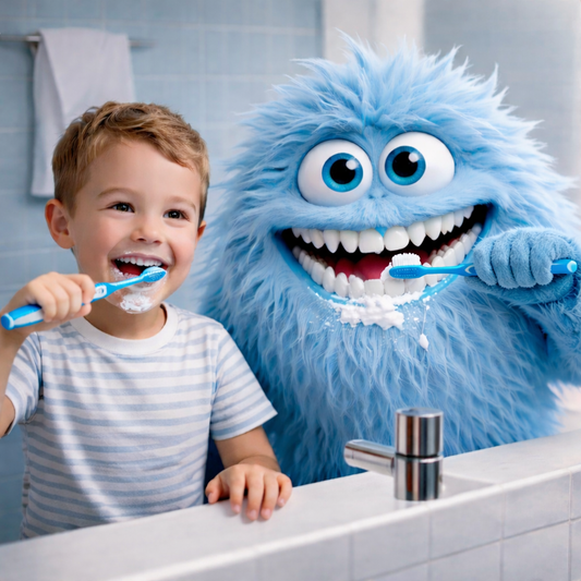 How to teach kids to brush their teeth.